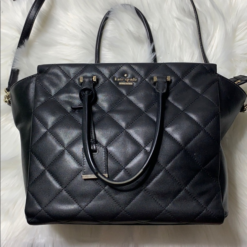 Kate spade black quilted handbag
